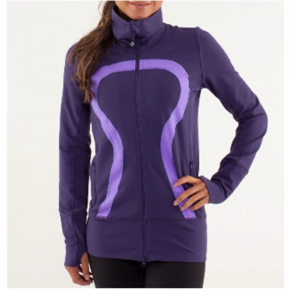 lululemon In Stride Purple Zip Up Jacket size 8
